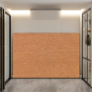 Tapis de porte antidérapants en microfibre marron pour extérieur, épais, classiques/modernes/traditionnels, en forme de puzzle, fournisseur en gros Jucor - Product Image 1