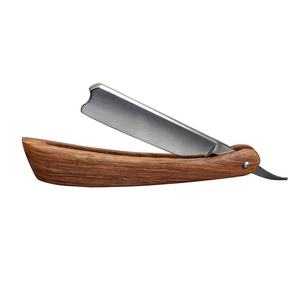Hot Selling Wooden Handle Shaving Razors High Quality Stainless Steel Barber Straight <b>Edge</b> Razor - Product Image 2