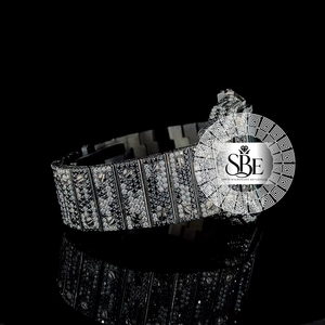 Montre en acier inoxydable et diamant moissanite la plus vendue pour les cadeaux d'entreprise, les mariages, les fiançailles et un usage quotidien élégant - Product Image 3