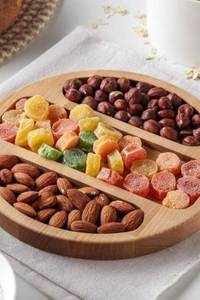 Bandeja de madera para servir, tabla de madera natural, bandeja rústica para cocina, mesa de comedor, aperitivos, frutas, pan - Product Image 3