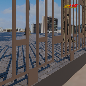 Decorative Wrought Iron Fence for Garden and Outdoor <b>Privacy</b> Fence with Metal Fence Panels Trellis Gates and Fence Post Design - Product Image 4