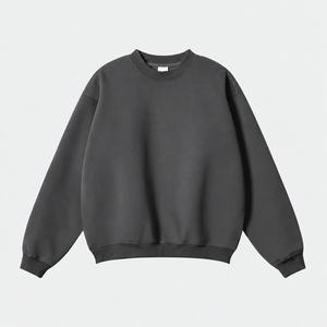 Sudadera de peso pesado para hombre, venta directa de fábrica, corte holgado, hombros caídos, ODM, tejido gofrado, manga larga, tops, sudadera para uniformes de equipo - Product Image 1