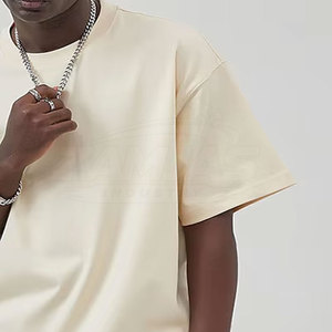 T-shirts surdimensionnés pour hommes, coupe ample, très tendance, avec logo personnalisé imprimé, dernier design, respirants, 100% coton. - Product Image 5