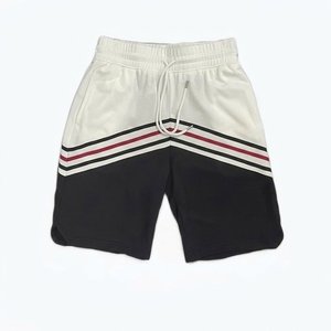 High Selling Custom Logo Multi Lines Black White Men's Nylon <b>Wind</b> <b>Breaker</b> Sets Suit For Summer Outwear Streetwear Jackets Shorts - Product Image 4
