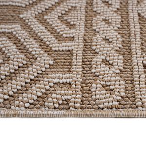 Juego de alfombras geométricas para interiores y exteriores de la colección LOOM and LUXE, 5X7, color moca - Product Image 5