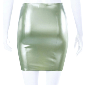 Women Satin Pencil <b>Skirt</b> Solid Color Shiny Elegant <b>Mini</b> Length All Seasons Wear - Product Image 4