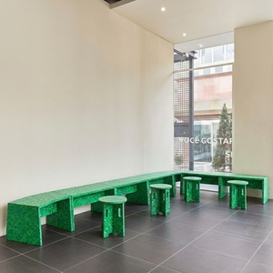 4GoodThings Recycled <b>Plastic</b> Frame Modern Craftsman Water Resistant Durable 2-Seater Outdoor School <b>Bench</b> Eco Friendly Patios - Product Image 3
