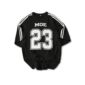 Maillot de football américain personnalisé surdimensionné à col ras du cou avec rayures contrastées et numéro imprimé – T-shirt streetwear unisexe – Fournisseur OEM en gros - Product Image 2