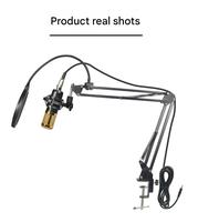Micrófono de Condensador Cardioide Profesional BM800 con Cable, Kit con Cancelación de Ruido, Brazo Articulado Ajustable, Espuma Protectora y Soporte Antivibraciones