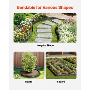 10 Confezioni di Bordature per Giardino in Lega di Alluminio da 60 Pollici, Resistenti alla Ruggine, Pieghevoli, per Paesaggistica, Forniture Robuste - Product Image 3