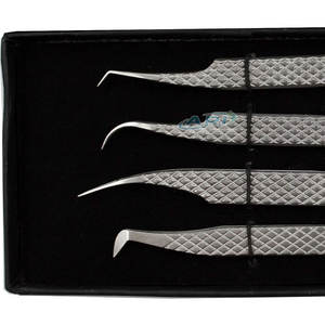 Pinces à fibres à pointe fine, outils de précision antistatiques en acier inoxydable pour l'artisanat et le bricolage, pinces à fibres à pointe fine - Product Image 4