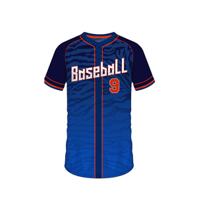 Ensemble de maillots de baseball personnalisés pour hommes, uniforme de baseball à boutons, manches courtes, impression sublimée, vêtements de baseball respirants - Product Image 3