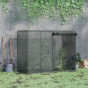 Rete da Giardino per Coltivazione 6x3ft con Porte con Cerniera, Borsa per il Trasporto e Picchetti di Fissaggio, Nera - Product Image 2
