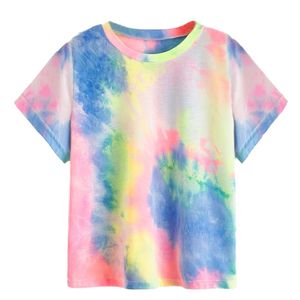T-shirt unisexe pour homme avec motif de lettres personnalisées, tie-dye, 100% coton, tissu peigné, style estival doux - Product Image 1
