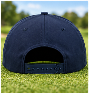 <b>Navy</b> Blue 5 Panel Baseball Cap 3D Embroidery Logo Curved Brim Adjustable Sports <b>Hat</b> Custom Brand Headwear - Product Image 4