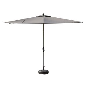 Ombrellone Rettangolare Grigio da Esterno con Manovella e Funzione di Inclinazione, Base Non Inclusa - Product Image 1