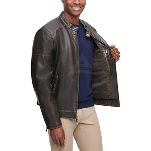 Custom Logo Design Breathable Leather <b>Jacket</b> For Men <b>Slim</b> <b>Fit</b> Best Quality Winter <b>Jacket</b> For Men - Product Image 4