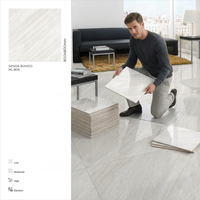 Carreaux de sol en porcelaine vitrifiée polie blanche ivoire, fabrication chinoise, les moins chers, blanc désert, 800x800, 60x60, 80x80