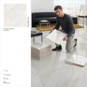 Carreaux de sol en porcelaine vitrifiée polie blanche ivoire, fabrication chinoise, les moins chers, blanc désert, 800x800, 60x60, 80x80 - Product Image 2