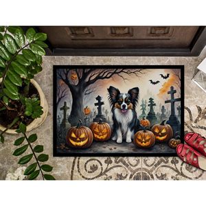 Felpudo Papillon Spooky Halloween antideslizante lavable de pila baja 24H X 36W entradas para uso en interiores y exteriores - Product Image 3