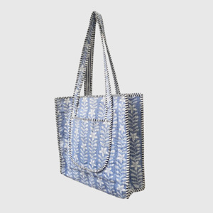 Sac fourre-tout en coton imprimé floral, style bohème, ouvert en dessus, sac de shopping pour femmes, utilisable toute l'année - Product Image 3