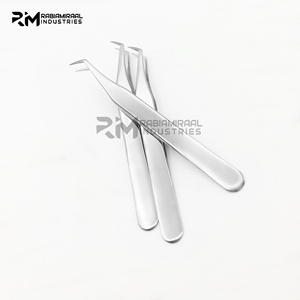 Pince à épiler pour extensions de cils RMI de haute qualité, en acier inoxydable durable, pointe lisse professionnelle à 45 degrés, 10 mm - Product Image 3