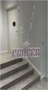 จี้เพชรโมอิสซาไนต์แบบฮิปฮอปสั่งทำพิเศษ สี D ระดับ VVS พร้อมสร้อยคอประดับเพชรแบบ Iced Out ตัวอักษรชื่อหรืออักษรย่อ - Product Image 6