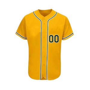 Maillot de baseball jaune avec pantalon blanc et crampons noirs, ensemble uniforme sportif numéro 00 - Product Image 3