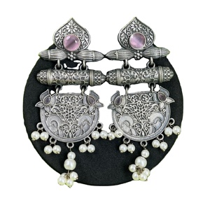 ต่างหูห้อยระย้าแบบโบฮีเมียนสีเงินแนวโบราณสำหรับเป็นของขวัญสำหรับผู้หญิง - Product Image 4