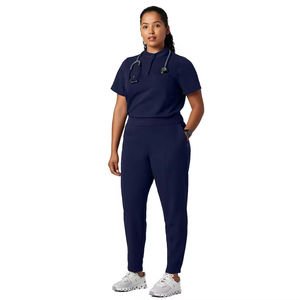 Tenues médicales unisexes OEM à col en V, coupe ajustée, personnalisables avec logo, en Spandex, taille XL, uniformes de soins infirmiers tendance avec couleurs assorties - Product Image 5