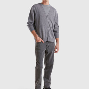 Wholesale Custom Wool <b>Cardigan</b> <b>Long</b> Sleeve Solid Color Button Closure Autumn Sweater Standard Thickness Regular Sleeve Style - Product Image 4