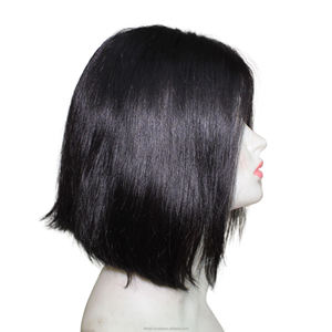 Perruque en cheveux humains lisses de haute qualité, style Kim K, avec closure 100% nouée à la main, double tirage, style naturel - Product Image 2