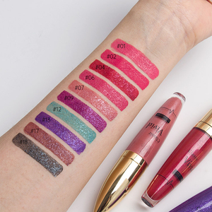 Gloss à lèvres mat classique en 10 couleurs, rouge à lèvres liquide scintillant longue tenue avec pigment riche - Product Image 3