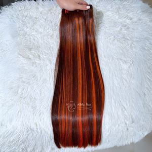 Super Double Drawn 12A Grade Brut Non Transformé Os Sain Droite Piano Couleur Bundles de Cheveux Extensions de Cheveux Naturels Bob Perruque - Product Image 5