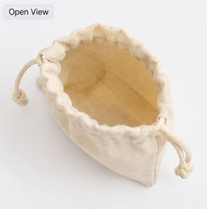 Sac cadeau personnalisé en toile avec cordon de serrage, emballage personnalisé pour bijoux en coton, sac anti-poussière à cordon de serrage, petits sacs en coton mousseline - Product Image 4