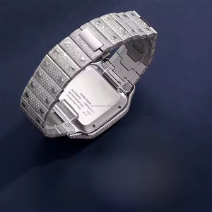 Reloj de pulsera de cuarzo elegante para hombre con diamantes de moissanita modernos, estilo de moda de lujo premium - Product Image 4