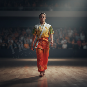 All Season High Quality Chinese Kung Fu Uniform Short Sleeve Martial Arts Hand <b>Dragon</b> & Phoenix Design Embroidery Uniform - Product Image 3