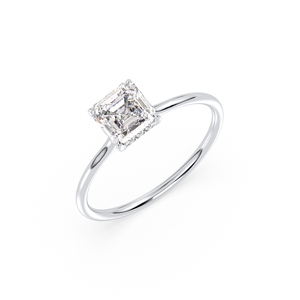 Anillo de Moissanita Chapado en Oro Blanco de 14K y Plata de Ley 925 REYES, Precio al por Mayor, Certificado GRA, Joyería Fina para Bodas - Product Image 1