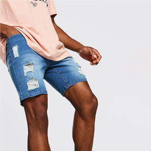 Custom Embroidery Logo <b>Men</b> Denim Shorts Large Pocket Streetwear Denim Shorts Private Label Clothing Vendor <b>Men</b> Denim Shorts - Product Image 2