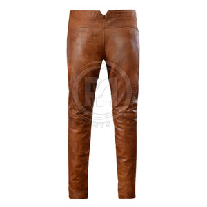 Customized Top Design High Quality Men Leather Pants Men Winter Wear Outdoor Leather Pants - Product Image 4