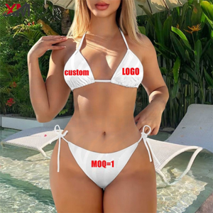 Conjunto de Bikini Sexy de Dos Piezas con Logotipo Frontal, Ecológico, para la Moda de Verano 2026, Traje de Baño para Mujer - Product Image 5