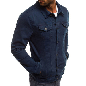 Wholesale Custom Logo 100% Cotton Eco-Friendly <b>Men</b> Denim <b>Jackets</b> Outwear Winter with Shipment Delivery <b>Men's</b> Slim Fit Denim - Product Image 4