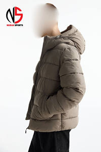 Veste matelassée légère haut de gamme avec capuche, logo personnalisé, coupe-vent, chaude, imperméable, style bomber, pour homme - Vente flash - Product Image 4