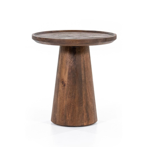 Creative Round Wooden Coffee <b>Table</b> With Tapered Base Handmade Antique Style Living Room Furniture Customized <b>Side</b> <b>Table</b> - Product Image 5
