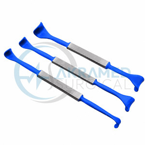 Juego de 3 Retractores de Párpados Desmarres, Aislados en Azul, Instrumentos Oftalmológicos para Cirugía Ocular, Acero Inoxidable, Certificación CE - Product Image 3