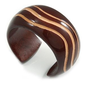 Modern Rustic Wooden Bangle <b>Bracelet</b> for Women Vintage Daily Wear Party Festive Premium Finished Fashion Jewelry Hand Cuff - Product Image 6
