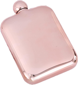 Elegante botella de bolsillo de acero inoxidable en plata, oro y oro rosa, perfecta para regalar y para eventos de lujo, fiestas y festivales. - Product Image 2