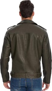 Chaqueta Bomber de Cuero Vacuno para Hombre, Cuello Camisero, Cierre de Cremallera, Estilo Vintage, Corte Regular, para Otoño - Product Image 5