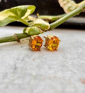 Ruby Emerald Sterling <b>Silver</b> <b>Stud</b> Earrings Dainty Gemstone Luxury Handmade Jewelry Elegant Gift For Women - Product Image 3