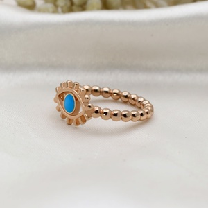 Wholesale Classic Evil Eye Adjustable Blue Enamel Gold Plated 925 <b>Sterling</b> <b>Silver</b> <b>Rings</b> for Gift & Party Occasions - Product Image 3